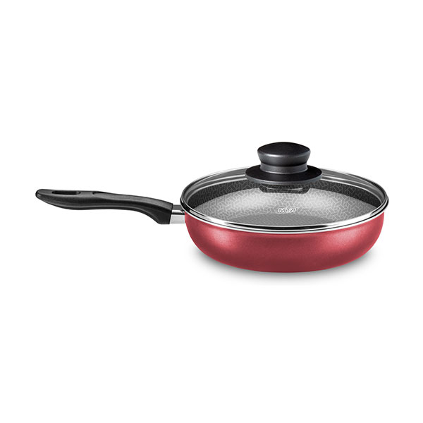 SARTEN ALTA CON TAPA 2.2 LITROS N22 SUPRA MTA CEREZA