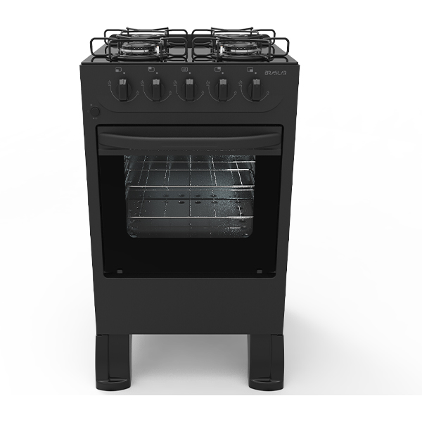 COCINA 4 HORNALLAS CARINA ABBATEC NEGRO