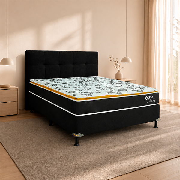 SOMIER LETTO MAS 140 BA+CO+CA ABBA NEGRO