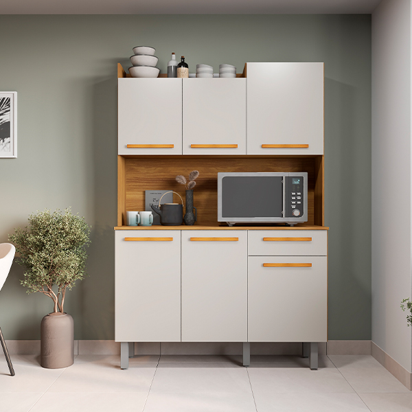 KIT COCINA 122 6 PUERTAS 1 CAJONES TORINO FIORELLO FREIJO | OFF WHITE