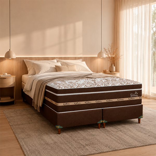 SOMIER RECREARE S EURO 180 BA+CO ABBA MARRON